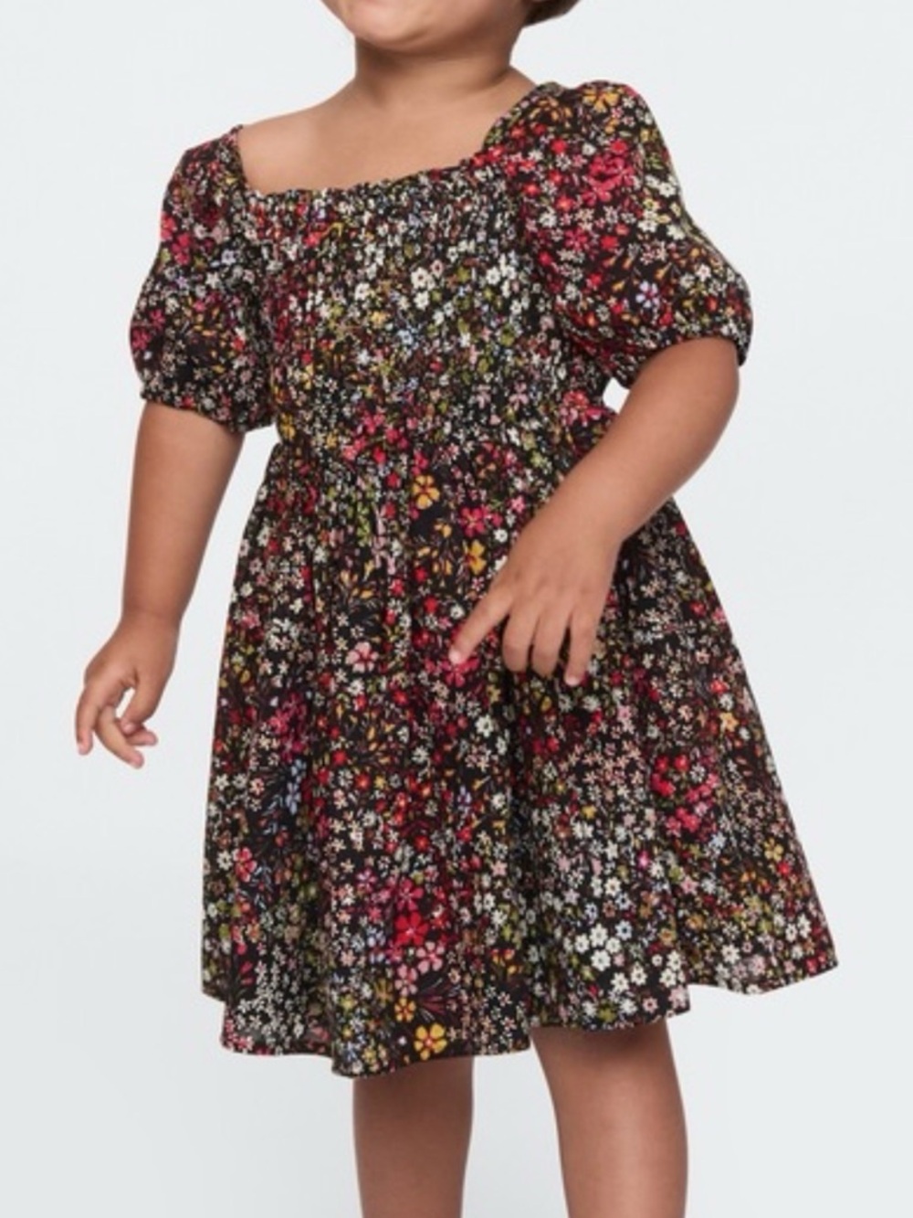 Baby Gap Toddler Spring Floral Smocked Puff-Sleeve Dress